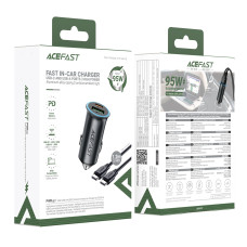 Автомобільний зарядний пристрій AceFast B16 95W Type-C to Type-C