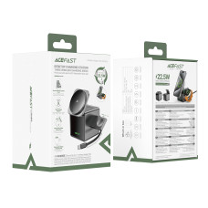 Бездротовий зарядний пристрій AceFast E34 3in1 22.5W настільна зарядна станція (with cable Type-C)
