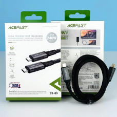  Data Cable AceFast C1-09 Aluminum alloy Type-C to Type-C 240W 1.2m