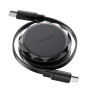 Data Cable AceFast C13-03 Type-C to Type-C висувний 60W 0.8m