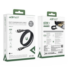 Data Cable AceFast C11-03 Type-C to Type-C магнітна обмотка 60W 1.2m