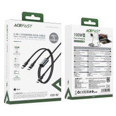 Data Cable AceFast C22-02 Type-C to Type-C+Type-C 100W 1.2m