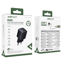 Мережевий зарядний пристрій AceFast A117 mini GaN PD20W