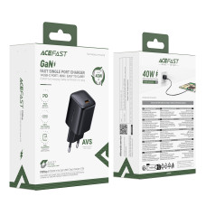 Мережевий зарядний пристрій AceFast A136 GaN PD40W