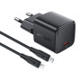 Мережевий зарядний пристрій AceFast A118 mini GaN PD30W Type-C to Lightning