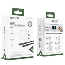  Мережевий зарядний пристрій AceFast A17 GaN3 65W Type-C to Type-C + HDMI 4K HD