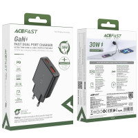 Мережевий зарядний пристрій AceFast A69 GaN PD30W