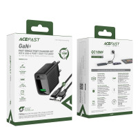 Мережевий зарядний пристрій AceFast A90 GaN QC3.0 Type-C