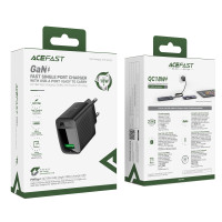 Мережевий зарядний пристрій AceFast A90 GaN QC3.0