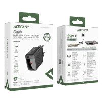 Мережевий зарядний пристрій AceFast A104 GaN PD25W