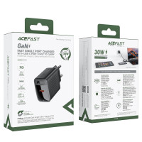 Мережевий зарядний пристрій AceFast A102 GaN PD30W