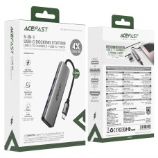 USB-C HUB AceFast J16 Type-C to Type-C+USB3.0*3+HDMI