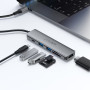 USB-C HUB AceFast J18 Type-C to Type-C+USB3.0*2+HDMI+SD,TF