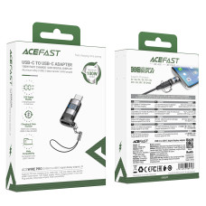 Перехідник AceFast J9 Type-C male to Type-C female (digital display)