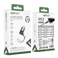 Перехідник AceFast J19  Type-C male to Lightning female 