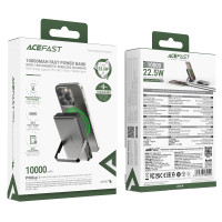УМБ Power Bank AceFast M17 10000mAh 22.5W з підставкою та бездротовою зарядкою
