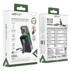 УМБ Power Bank AceFast M24 10000mAh 22.5W з бездротовою зарядкою, with cable Type-C (з підставкою)