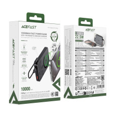 УМБ Power Bank AceFast M31 10000mAh Magnetic 22.5W з бездротовою зарядкою (with cable Type-C to Type-C)