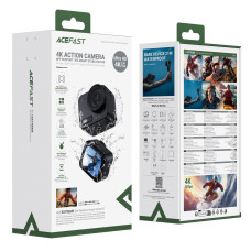 Екшн камера AceFast X1 (4K, IPX8, 1050mAh)