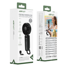 Вентилятор AceFast YF2 складний, LED display, 1800mAh (20,0см)