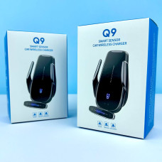 УЦІНКА Holder з бездротовою зарядкою Q9 Smart Sensor +Lightning, Micro, Type-C (відходить кришка на корпусі)