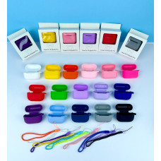 Silicone Case for AirPods 1/2 Case Colorful с ремешком