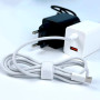 Мережевий зарядний пристрiй iPhone USB 35W 2in1 + плетений кабель Type-C 