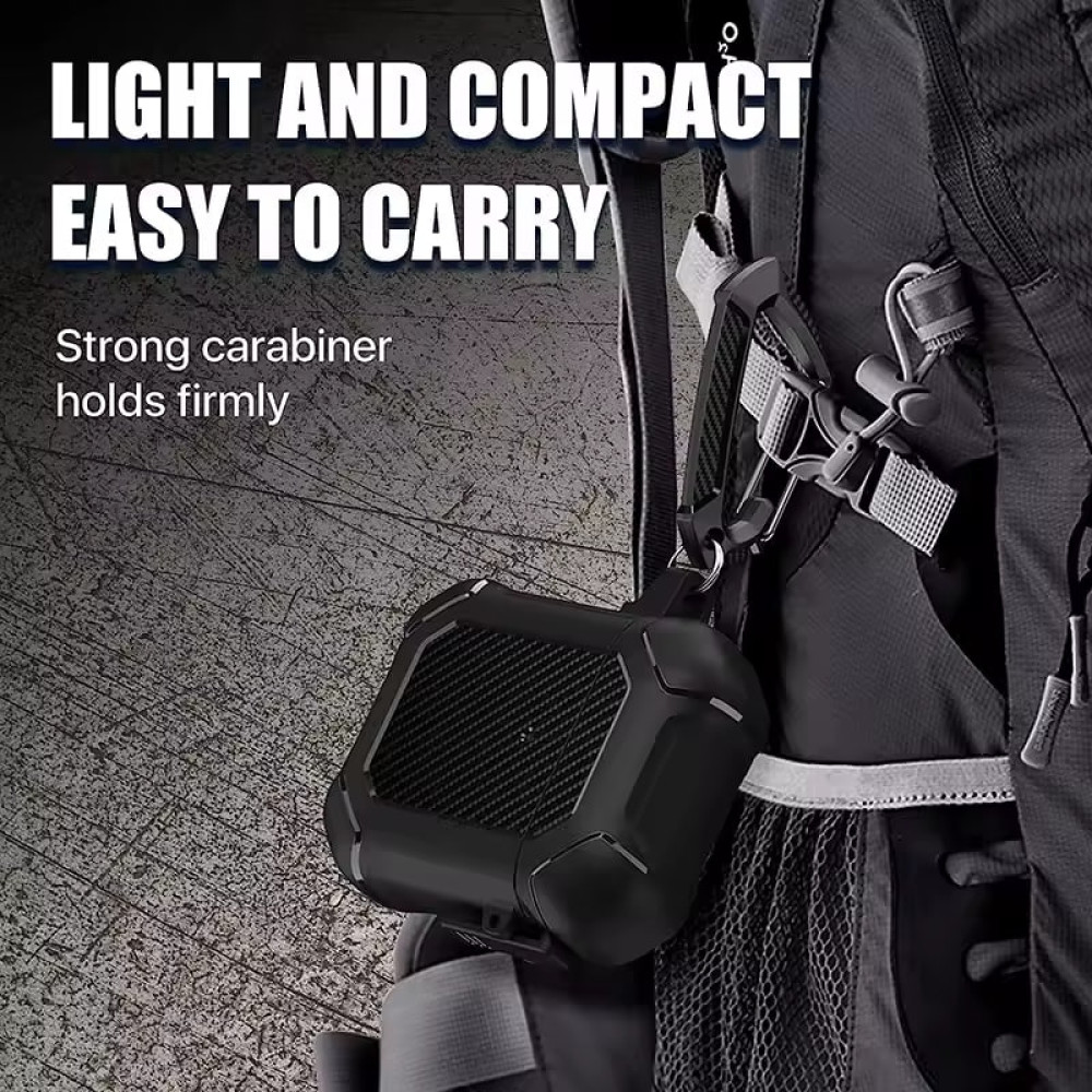 Чохол Maxjoy for Carbon Pattern Fiber Secure for AirPods Pro 3 (тех.пак.)