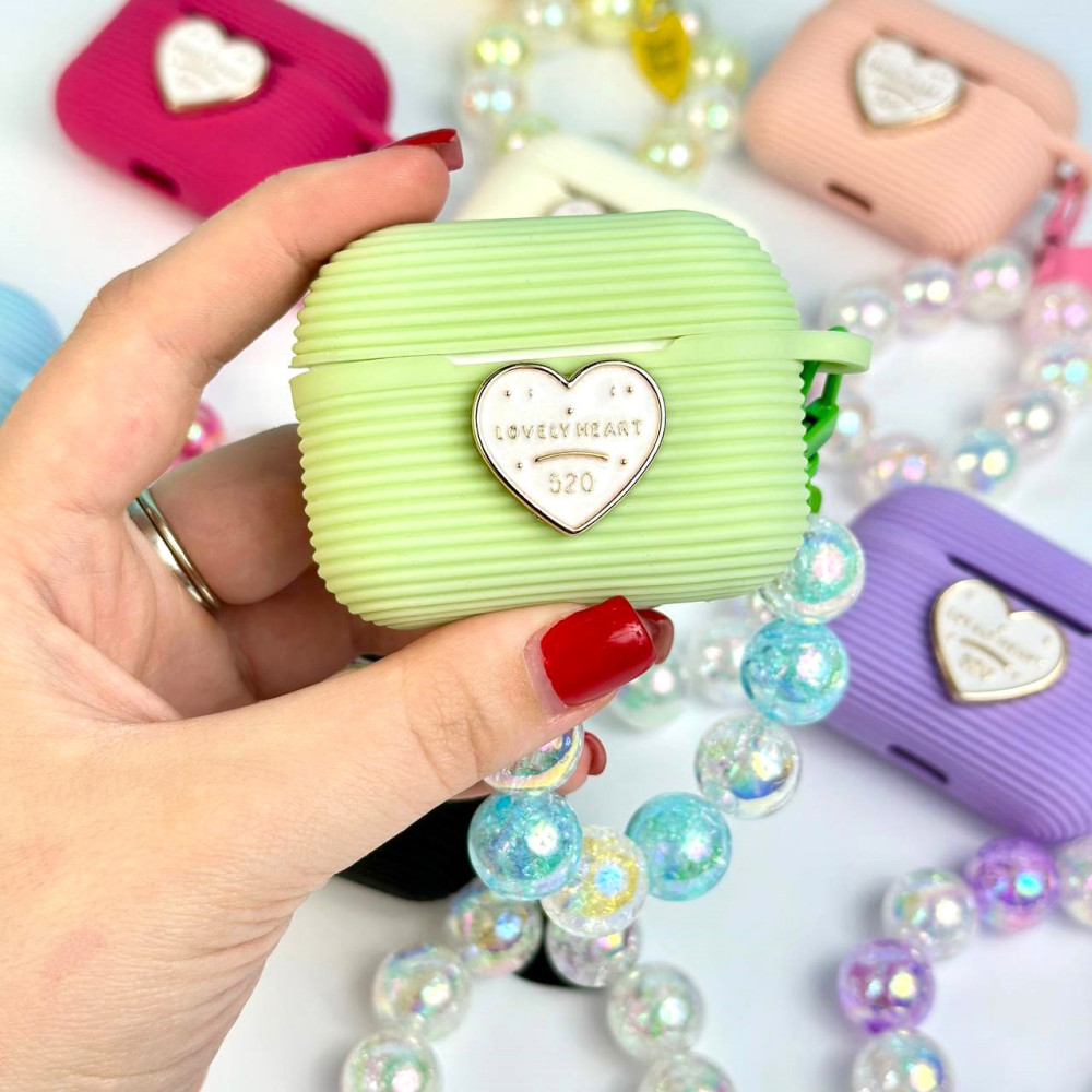 Silicone case Lovely Heart for AirPods 3 (тех.пак.)