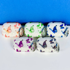 Silicone case Shell Butterfly Pattern AirPods 1-2 (тех.пак.)