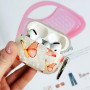 Silicone case Shell Butterfly Pattern AirPods 1-2 (тех.пак.)