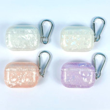 Silicone case Shell Pattern з карабіном AirPods 1-2 (тех.пак.)