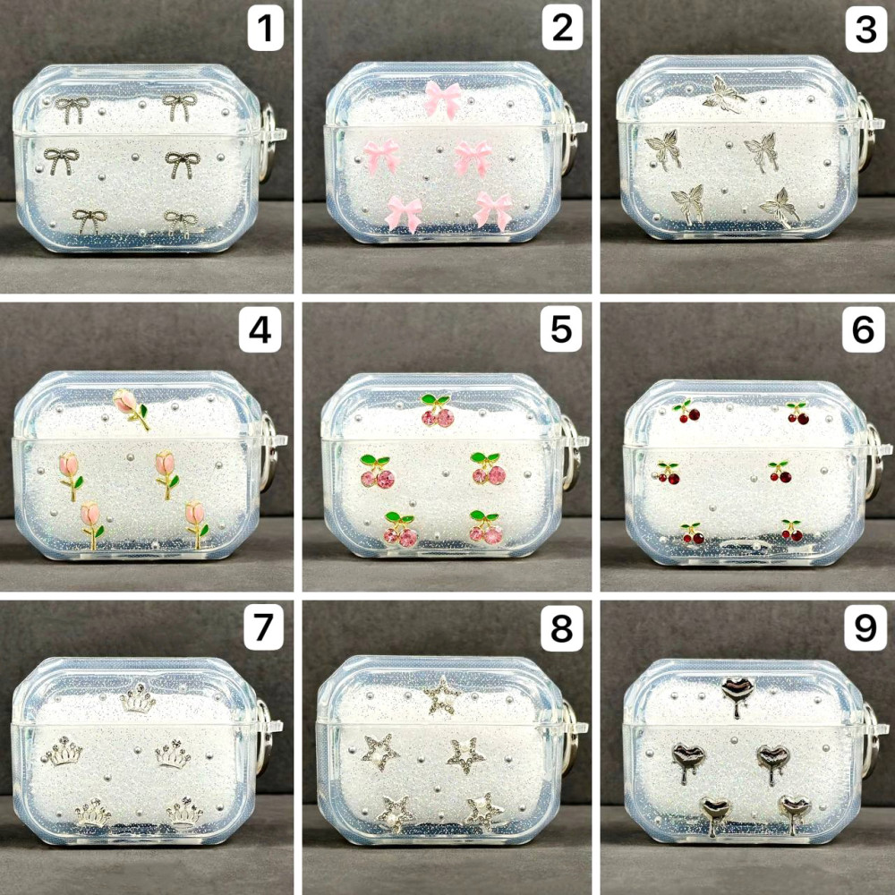 Silicone Case Shiny Crystal Mix for AirPods Pro 3 (тех.пак.)