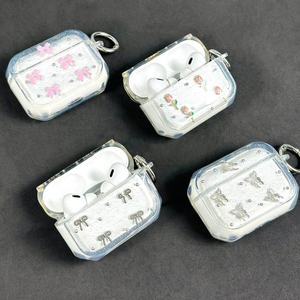 Silicone Case Shiny Crystal Mix for AirPods Pro 3 (тех.пак.)