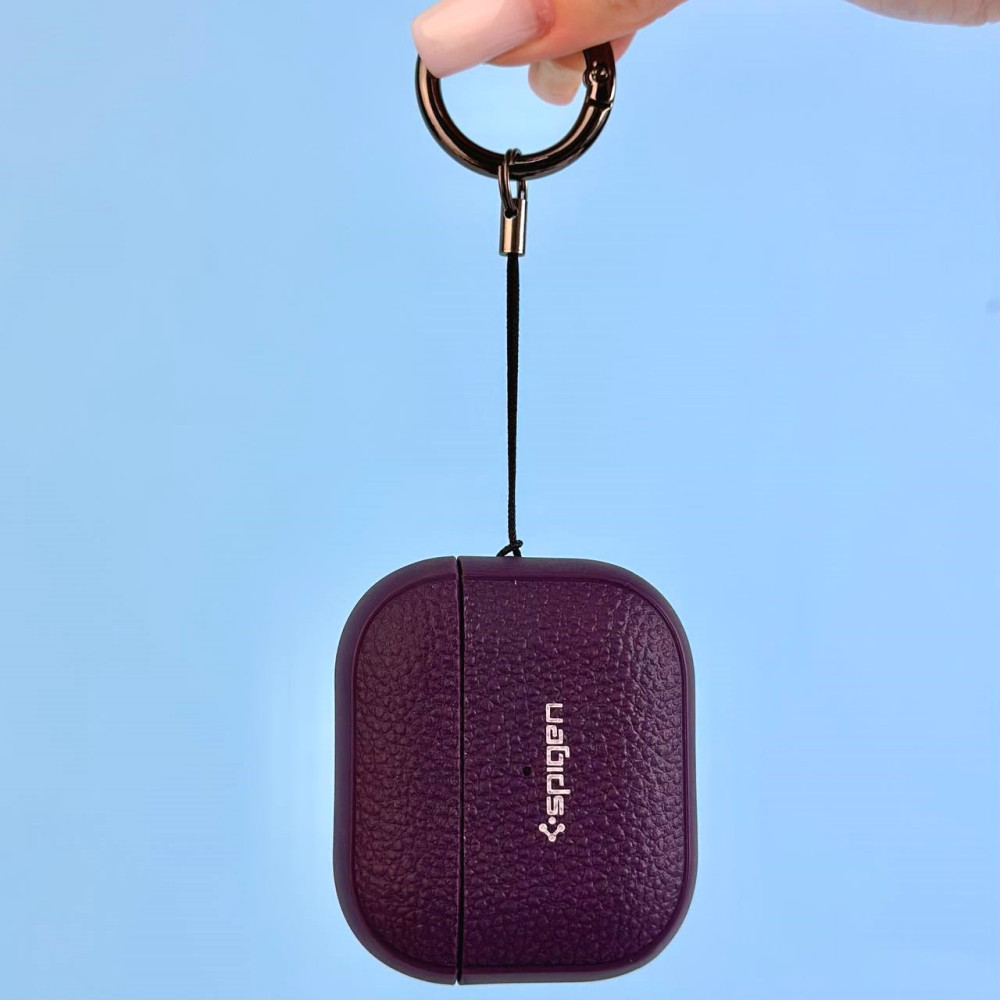 Silicone case for AirPods 1-2 Spigen Ring Leather Armor