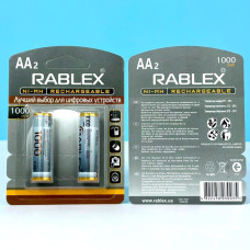 Акумулятор Rablex Rechargeable R6/AA пальчикова 1000mAh 1.2V