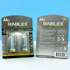 Акумулятор Rablex Rechargeable R6/AA пальчикова 1500mAh 1.2V