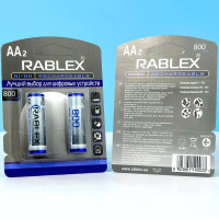 Акумулятор Rablex Rechargeable R6, AA пальчикова 800mAh 1.2V