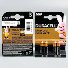 Батарейка лужна DURACELL LR03 AAA MN2400 Alkaline міні-пальчикова (4шт.)