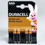 Батарейка лужна DURACELL LR03 AAA MN2400 Alkaline міні-пальчикова (4шт.)