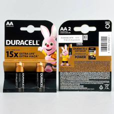 Батарейка лужна DURACELL LR6 AA MN1500 Alkaline 1.5V пальчикова (2шт.)