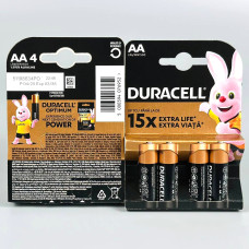 Батарейка лужна DURACELL LR6 AA MN1500 1.5V Alkaline пальчикова (4шт.)