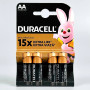 Батарейка лужна DURACELL LR6 AA MN1500 1.5V Alkaline пальчикова (4шт.)