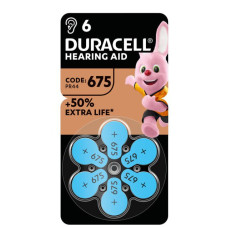 Батарейка DURACELL PR44 size 675 (6 шт.) (для слухових апаратів)