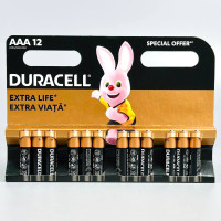 Батарейка лужна DURACELL LR03 AAA MN2400 Alkaline міні-пальчикова (12шт.)
