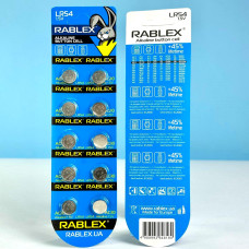 Батарейка Rablex Alkaline AG10 LR54 1.5V 