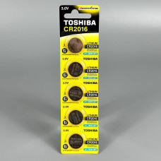Батарейка літієва Toshiba CR2016 BP Lithium (5 шт.)