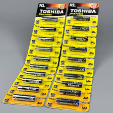 Батарейка Toshiba Alkaline LR03GCP AAA BP1x10 1.5V (20 шт)