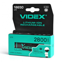 Акумулятор VIDEX Li-ION з захистом від перегріву 18650 2800mAh 3.7V BOX