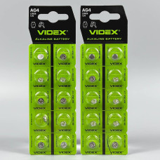 Батарейка Videx Alkaline AG4 LR626 1.5V (10шт.)